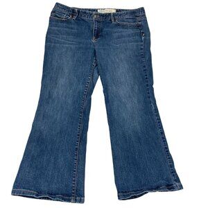 Ann Taylor Loft Women's Jeans Size 14 Blue Fit & Flare Cotton Blend